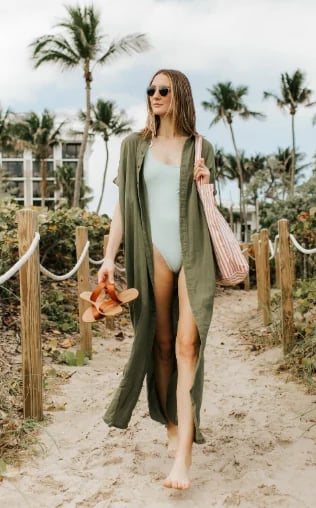 Woman on a South Florida beach path, the seasonal deadline Lipo 360 timing works backward from